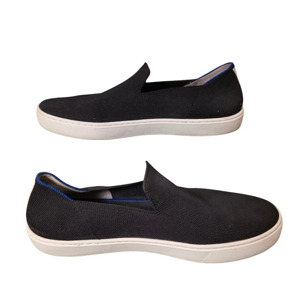 Rothys The Sneaker Black Solid Slip On Knit Shoes Womens‎ 10.5